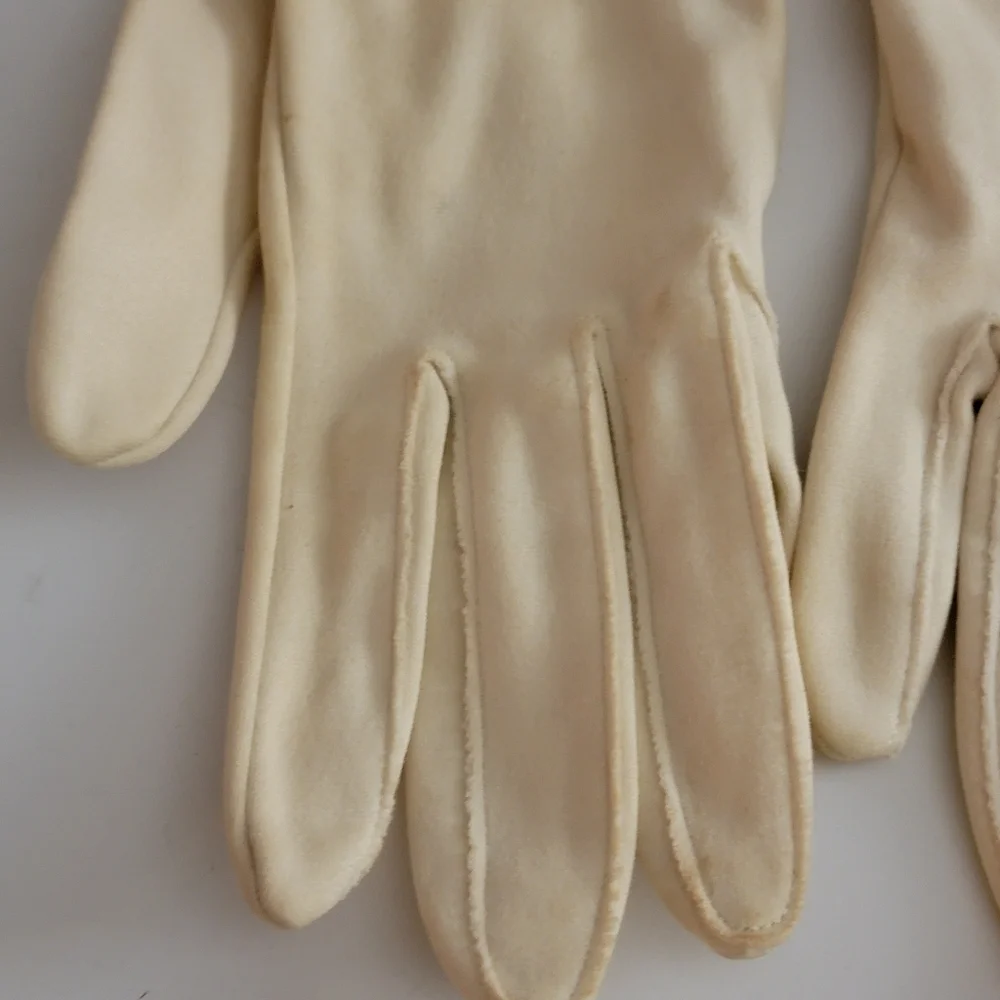 Alexander's West Germany Cotton Gloves Size 7 Vintage Classic Mid Century Retro